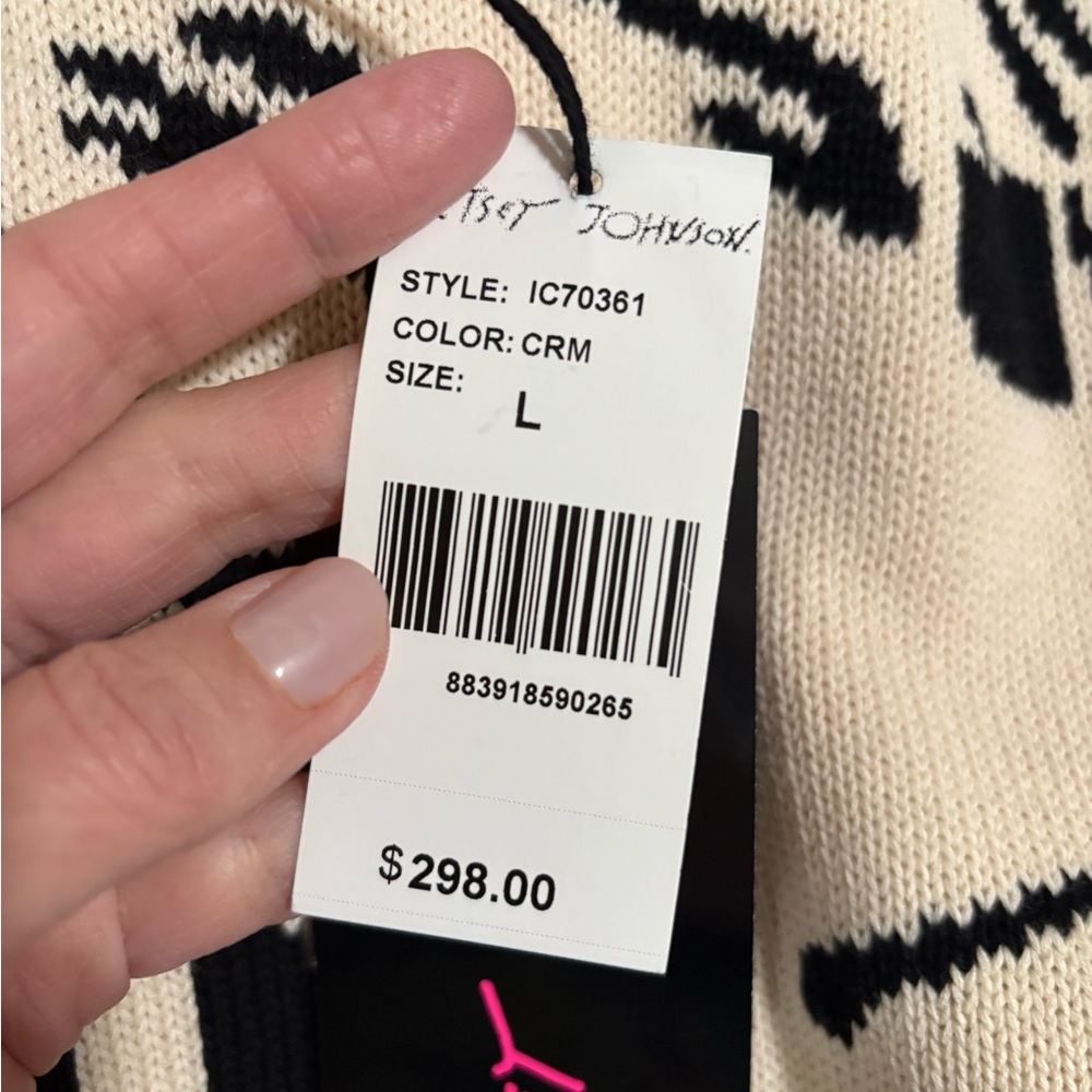 NWT Y2K Betsey Johnson Marilyn Tunic Sweater -